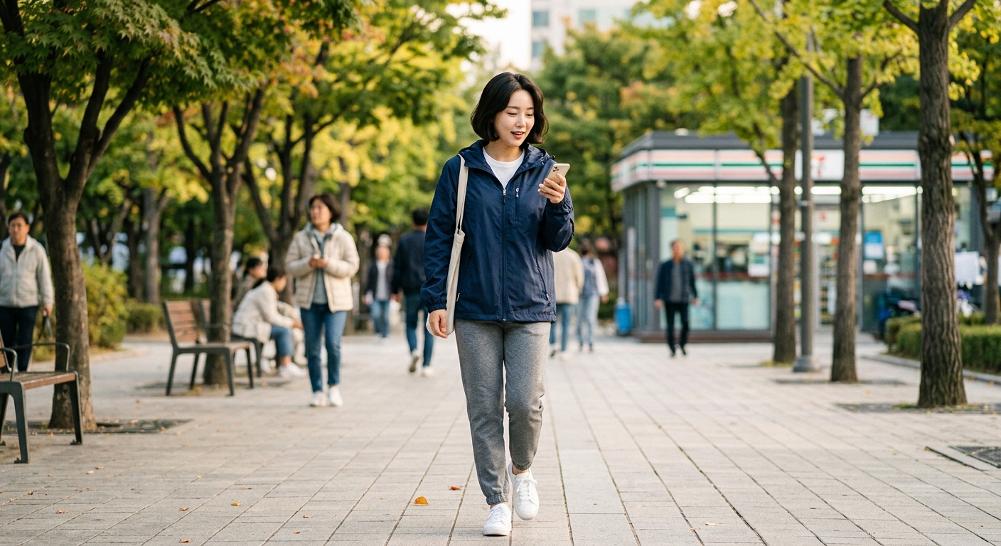 매장에 진열된 다양한 색상의 다이소 간절기 바람막이