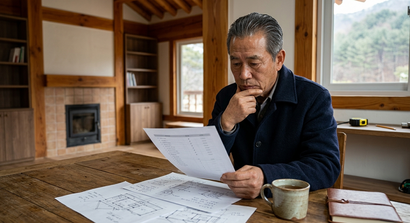 개인 공간 인테리어 비용 대납 의혹을 상징하는 공사 현장과 서류 이미지