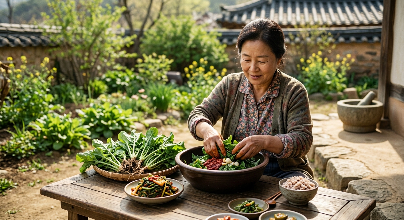 영양감 있는 봄나물 반찬으로 담아낸 고들빼기 요리