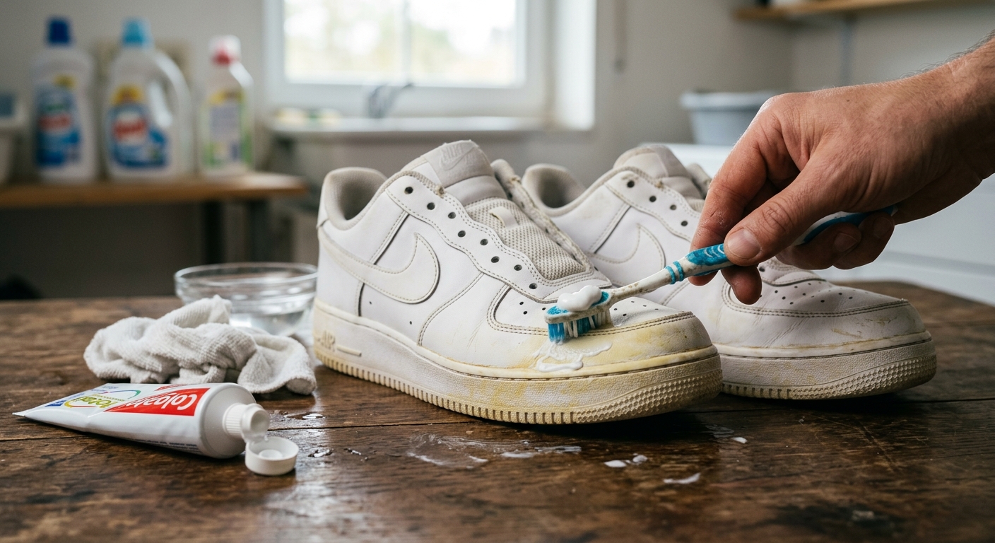 가죽 메쉬 스웨이드 등 다양한 흰 운동화 소재 비교 이미지