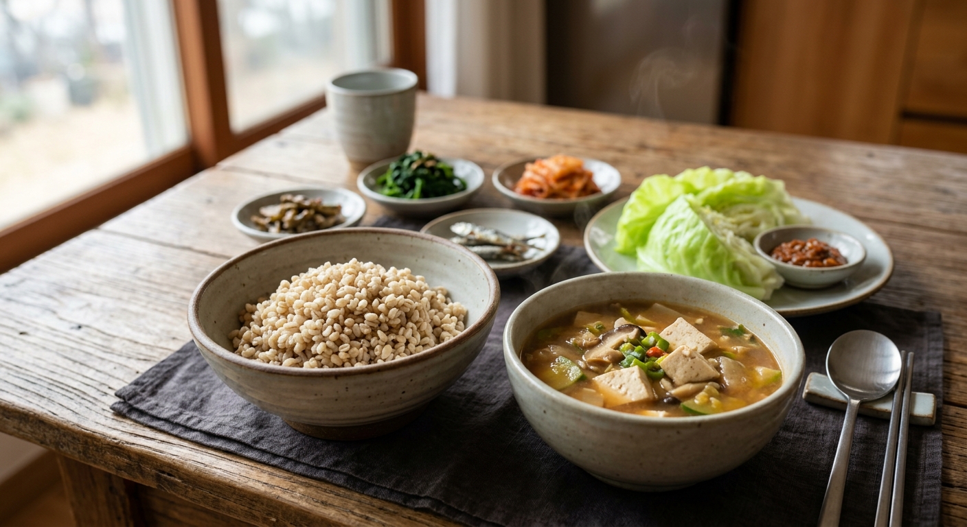 신선한 양배추 샐러드가 담긴 접시를 클로즈업한 이미지