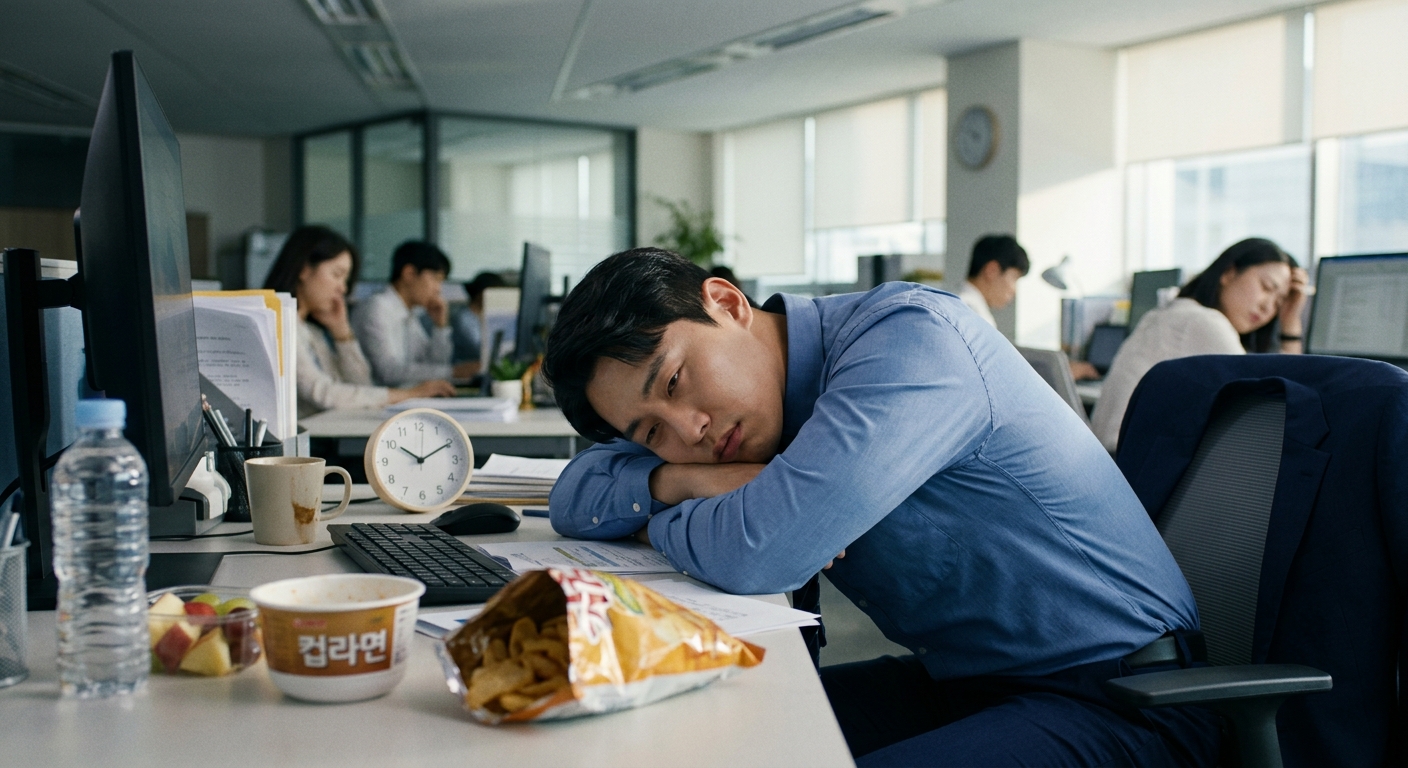 채소와 단백질이 균형 있게 담긴 건강한 점심 식사