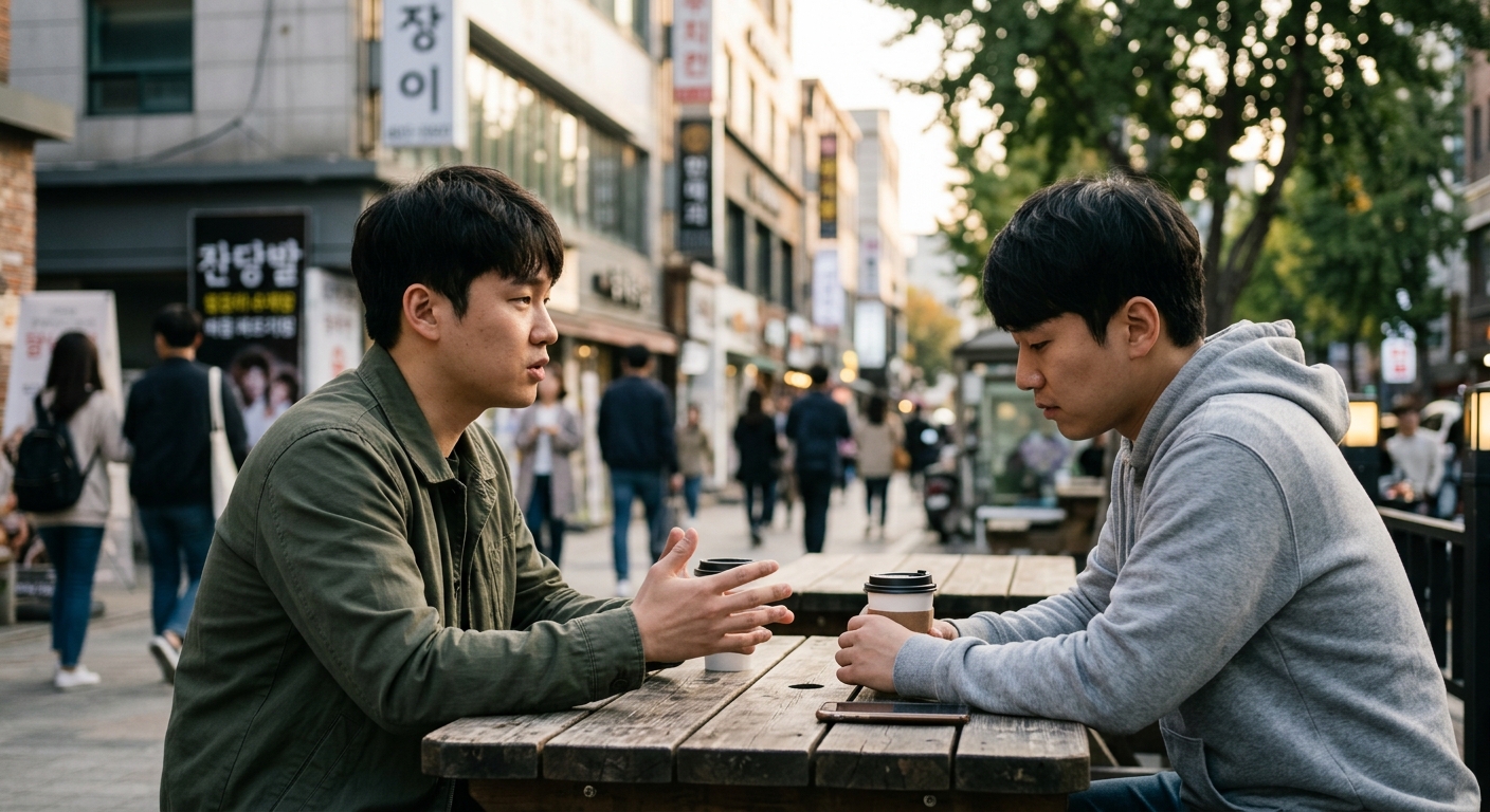 직장에서는 전문적이지만 관계 안에서 복합적인 기대를 받는 젊은 여성의 모습