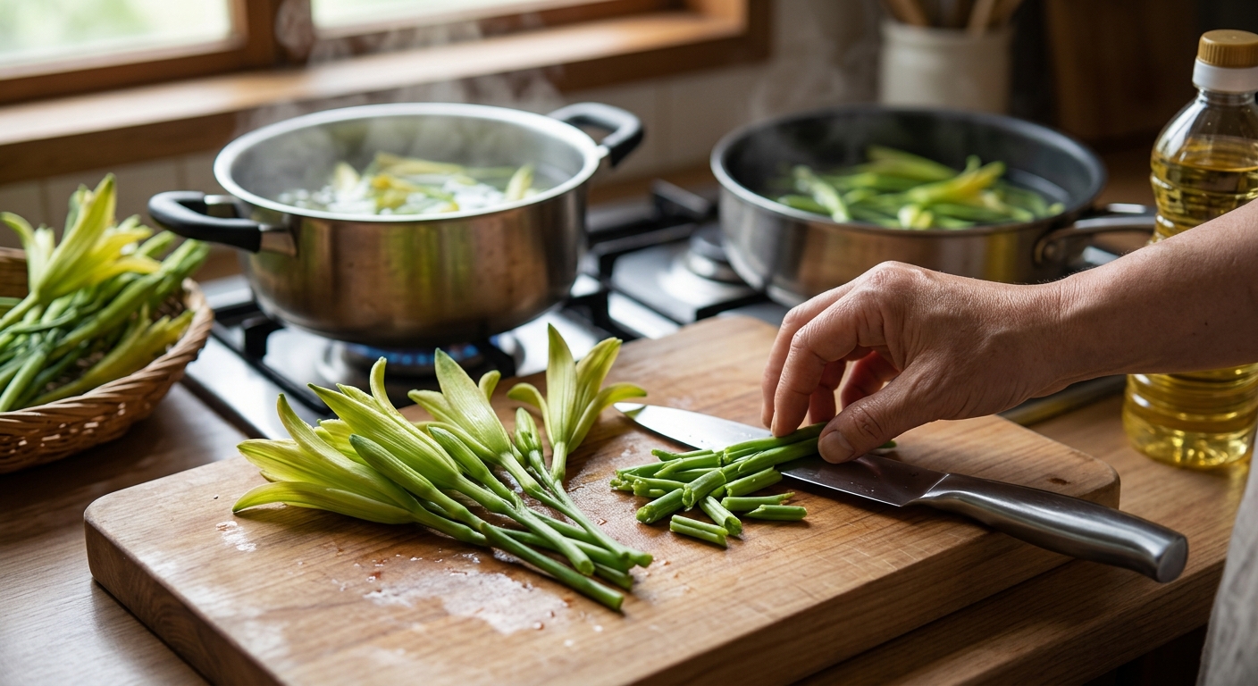건강 상태를 체크하며 식단을 신중하게 고르는 모습