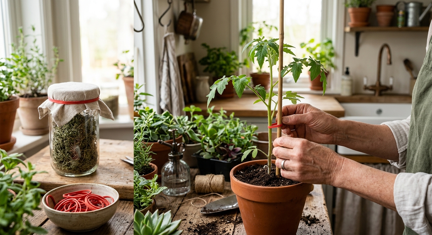 시금치 끈으로 충전 케이블과 이어폰을 정리한 서랍 내부 모습