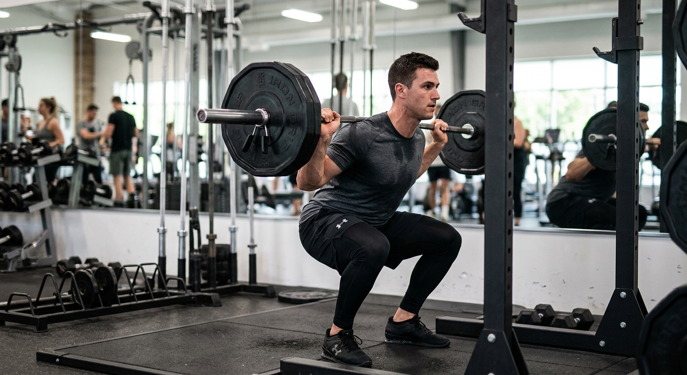 짐볼 위에 발을 올리고 브릿지 자세를 하는 홈트 장면