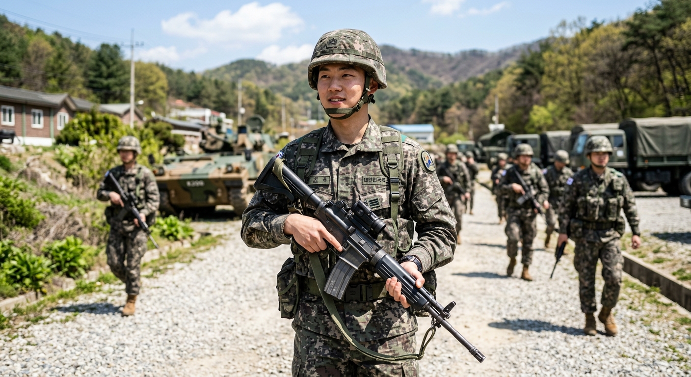 스마트폰으로 4월 예비군 할인 대상과 적용 기간을 확인하는 사람