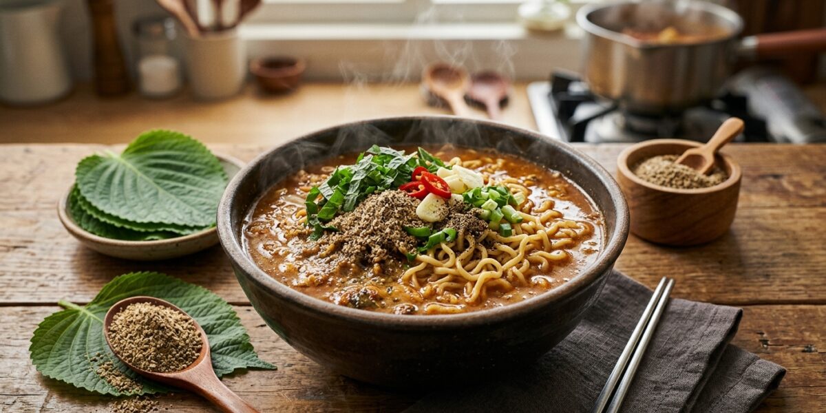 라면에 들깨가루 깻잎 넣는법, 감자탕맛 내는 초간단 레시피