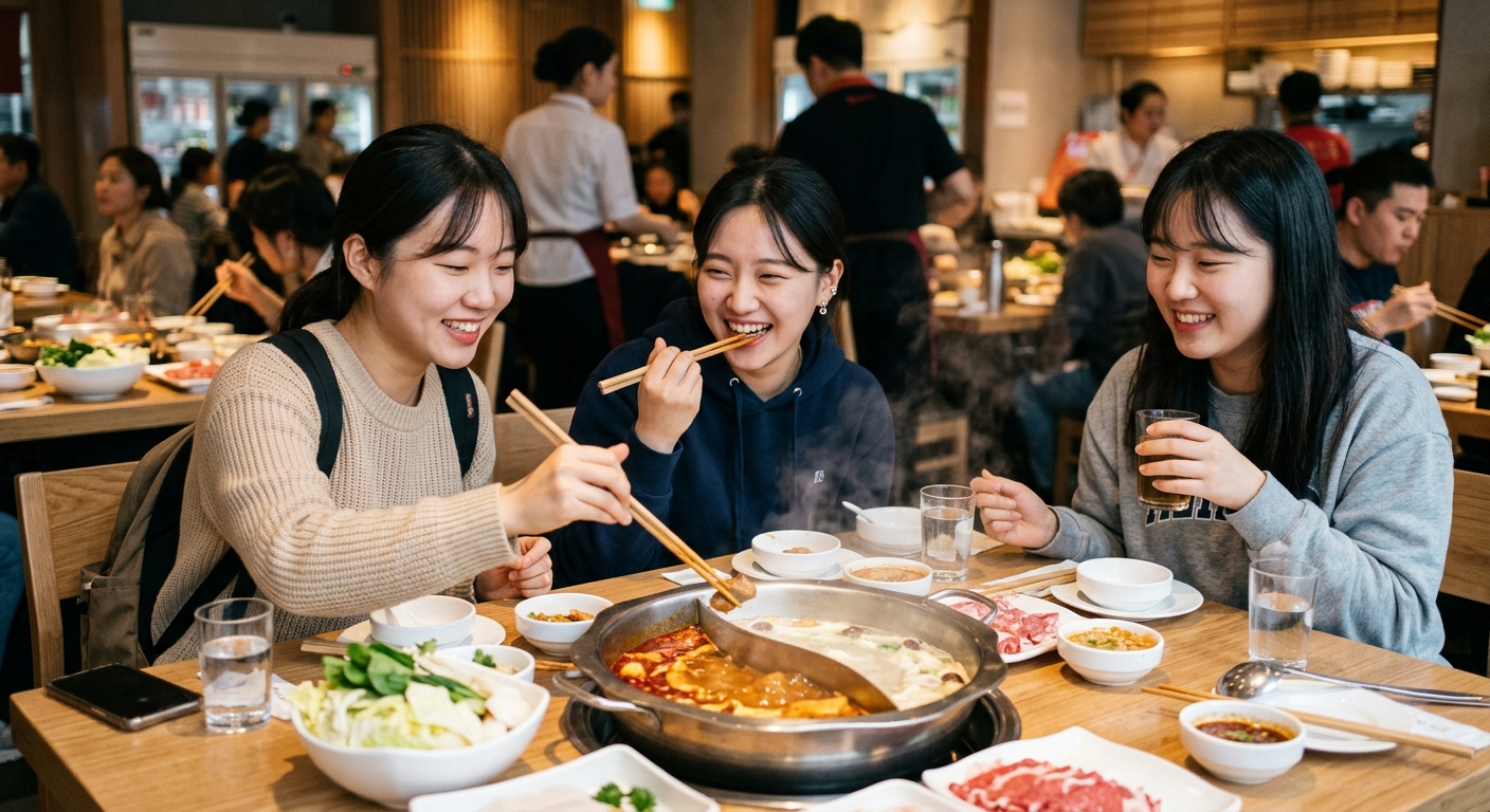 학생증을 제시하며 음식점에서 할인 결제를 하는 대학생 모습