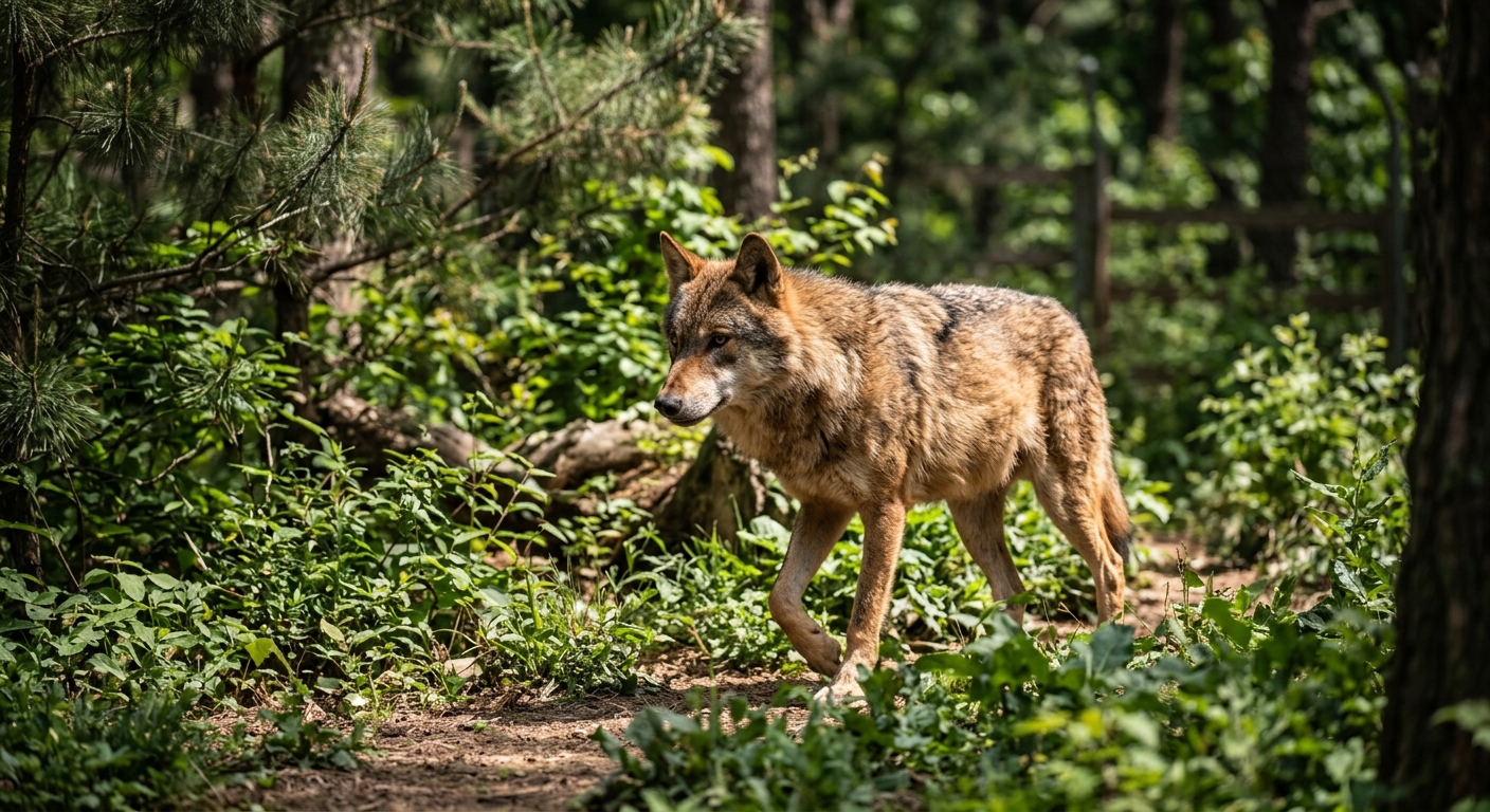 대전 인근 야산과 숲길을 배경으로 늑대 이동 경로를 연상시키는 풍경