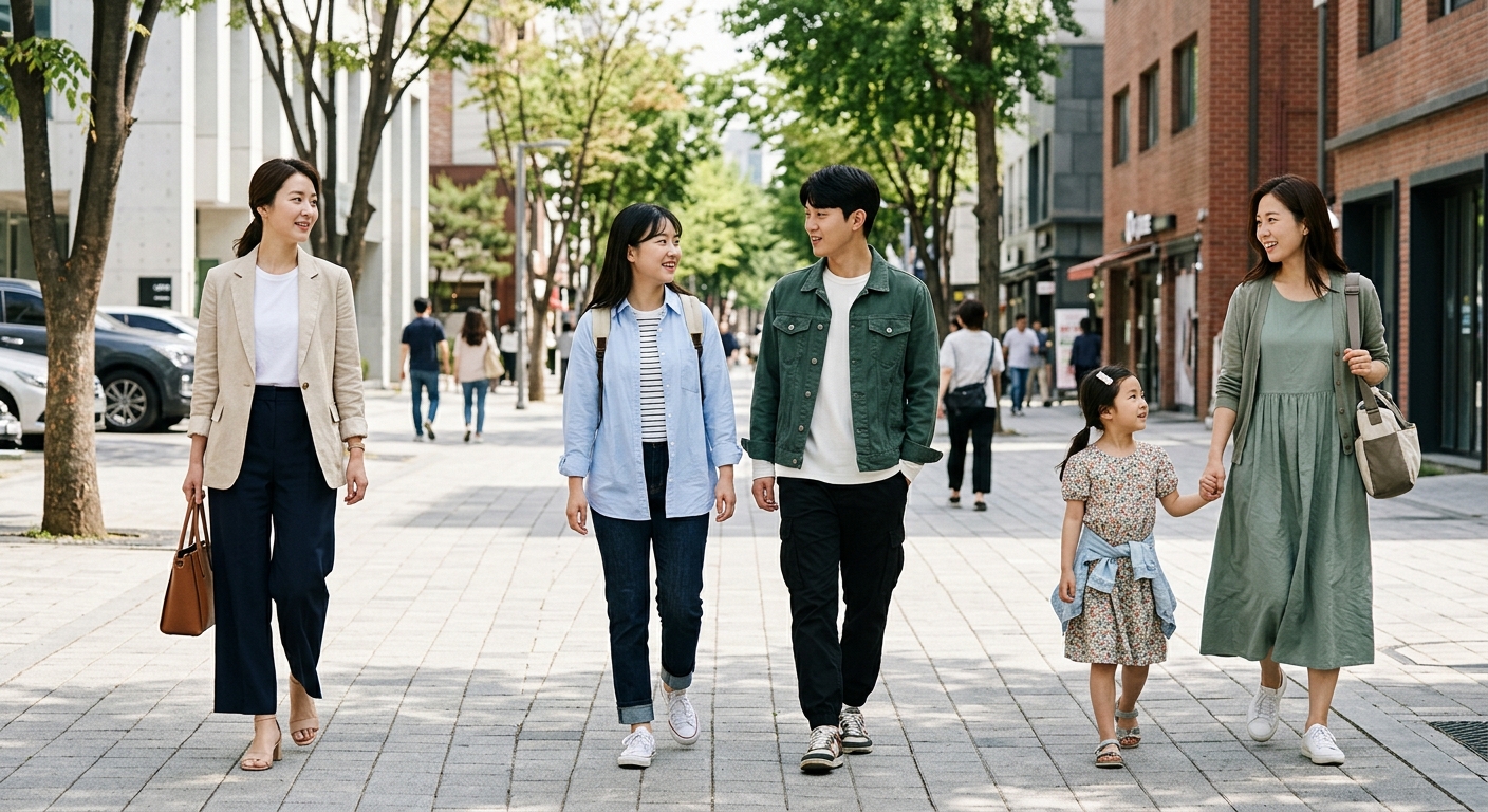 직장인 학생 가족 외출에 어울리는 가벼운 레이어드 스타일