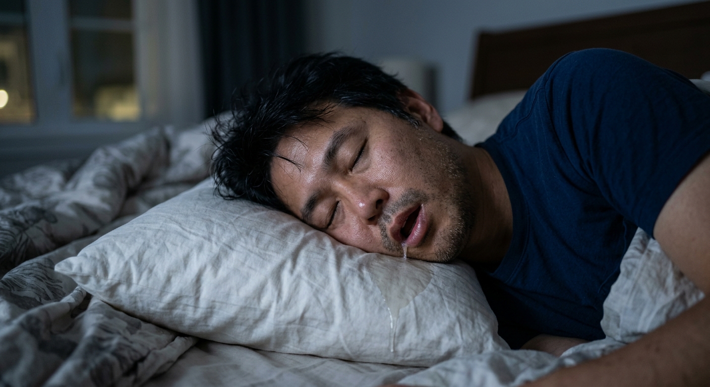 코막힘과 속쓰림으로 불편해하는 사람의 모습