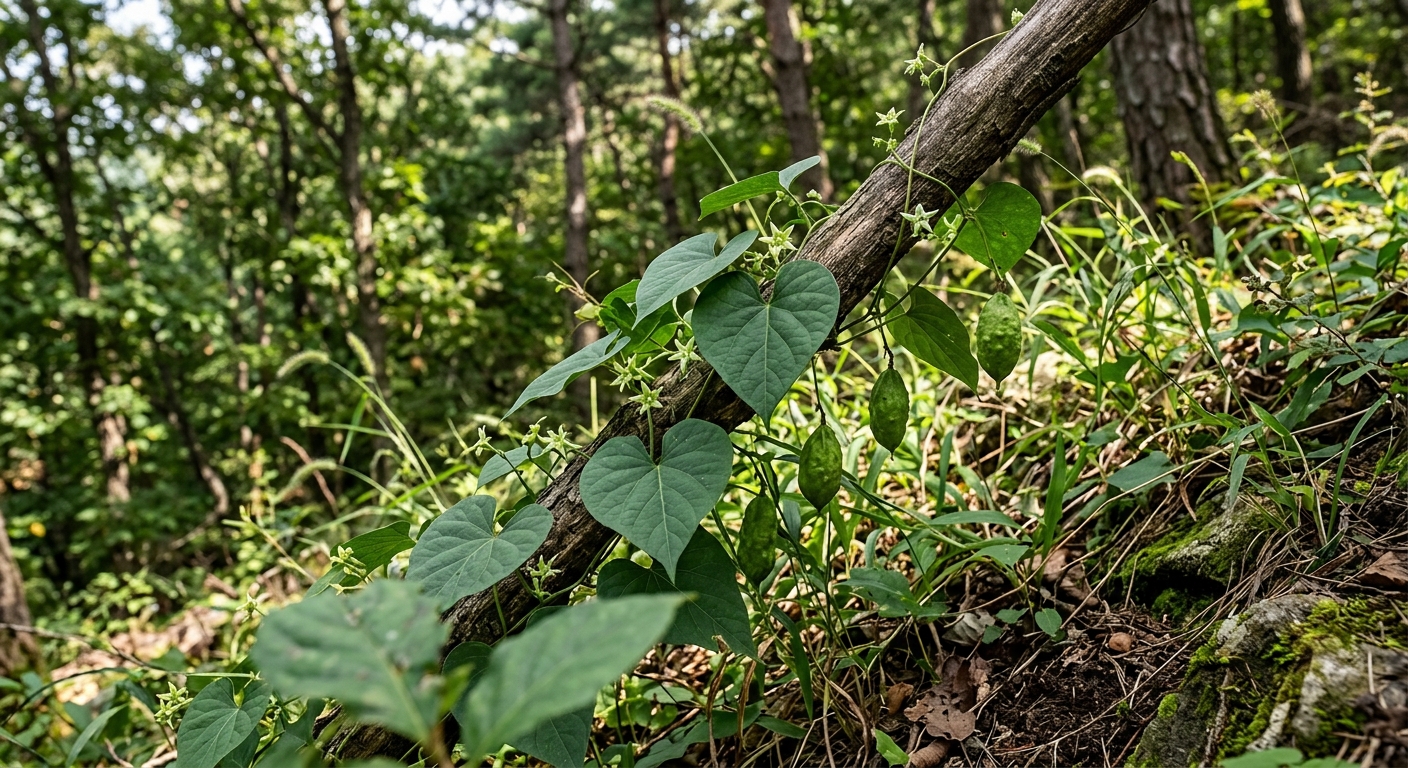 자양강장과 원기 회복을 상징하는 박주가리 식물 클로즈업