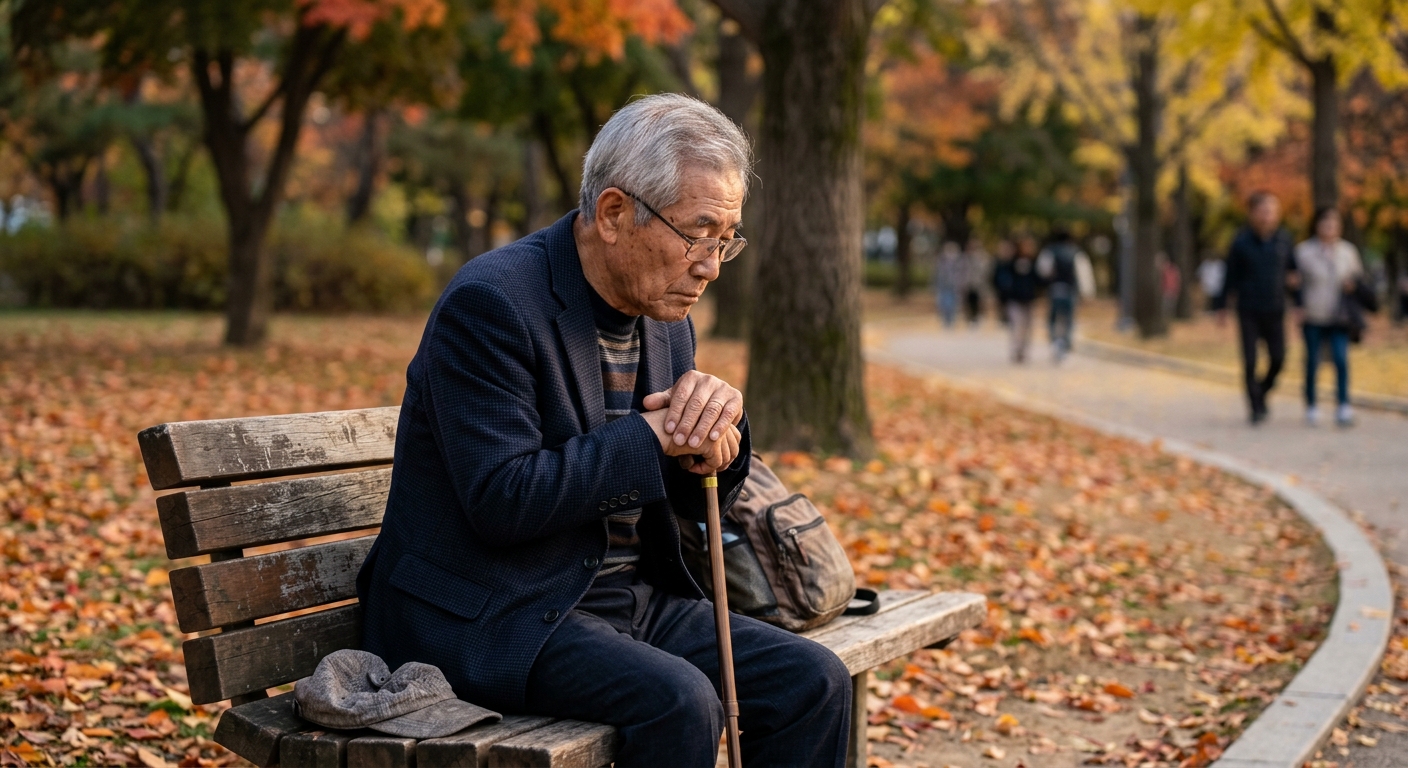 빈 노트와 펜을 앞에 두고 망설이는 사람의 손