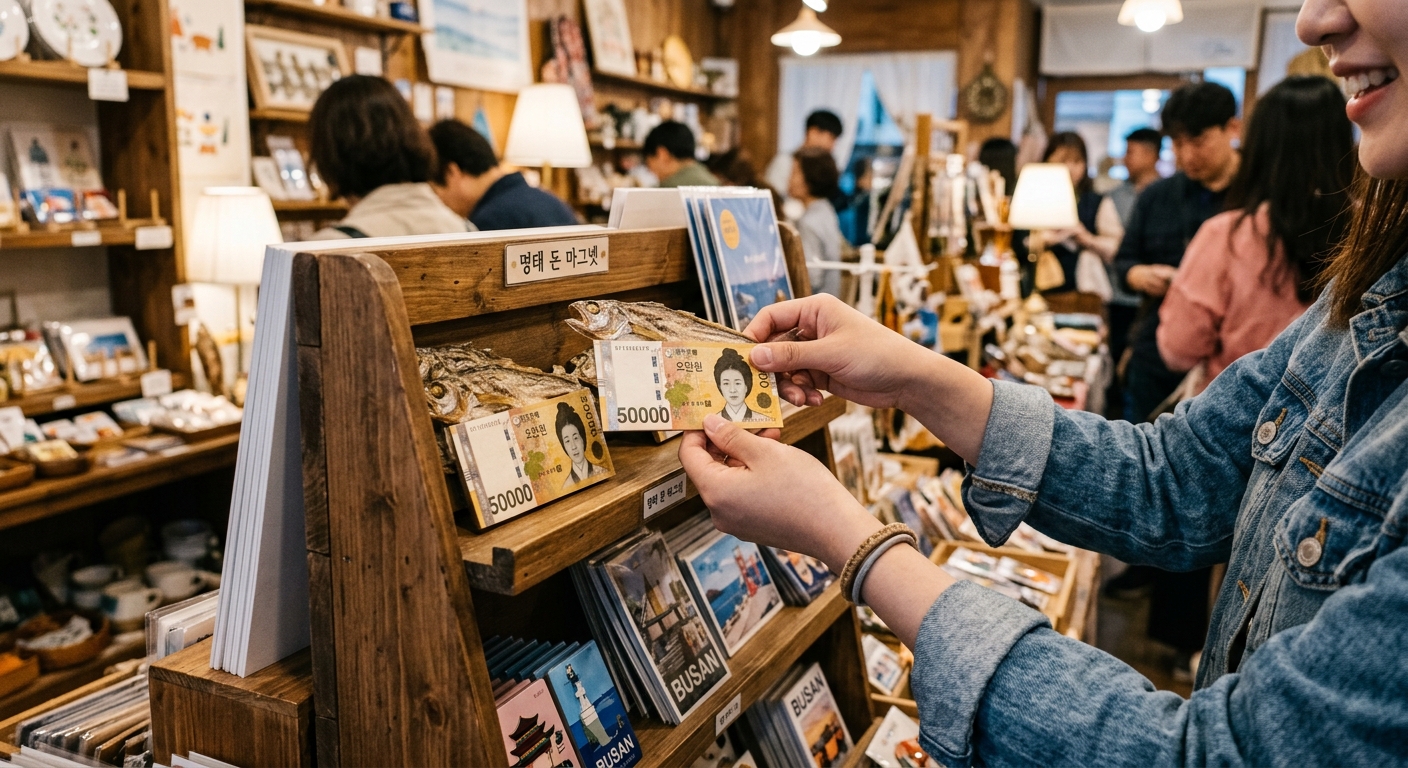 재활용 화폐 조각을 활용해 제작된 상징적 공공 굿즈 이미지