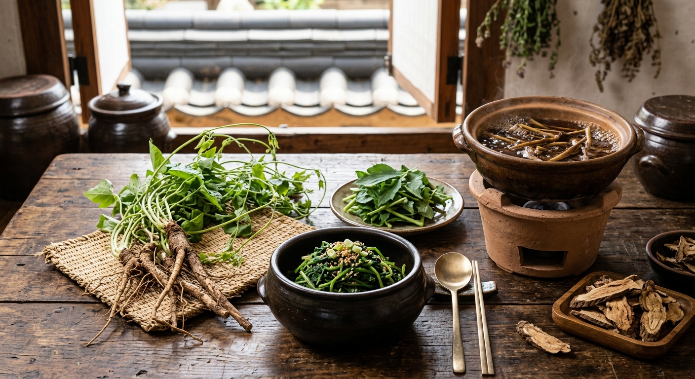 식용으로 활용 가능한 박주가리 어린잎과 어린 열매