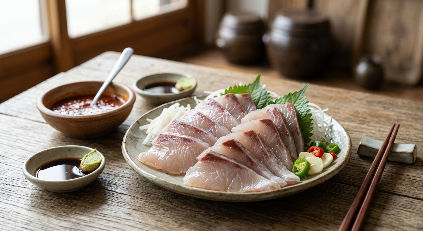 제철 보리숭어가 신선한 상태로 진열된 모습