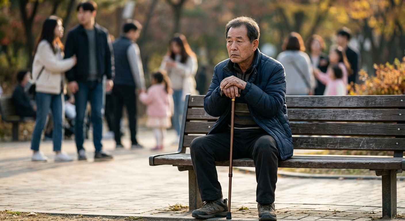 취미 활동을 하며 집중하는 60대 인물의 자연스러운 모습