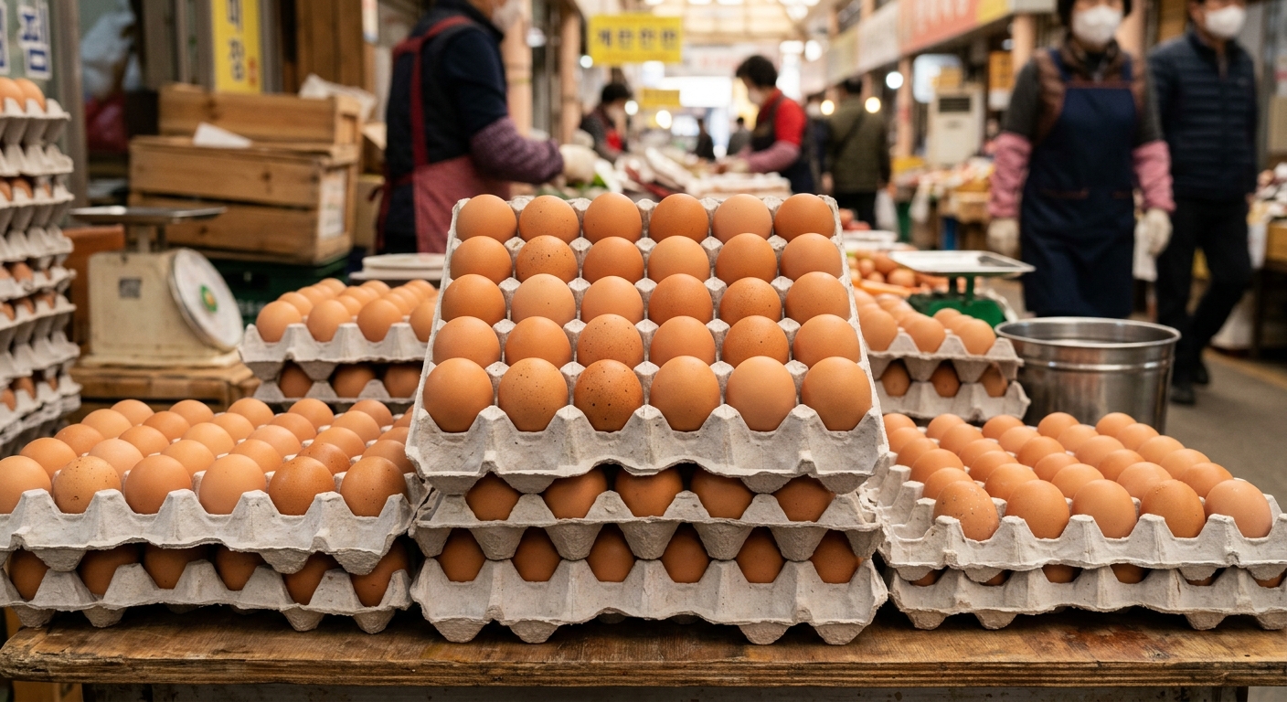 여러 나라 스타일의 다양한 계란 포장 크기를 비교한 이미지