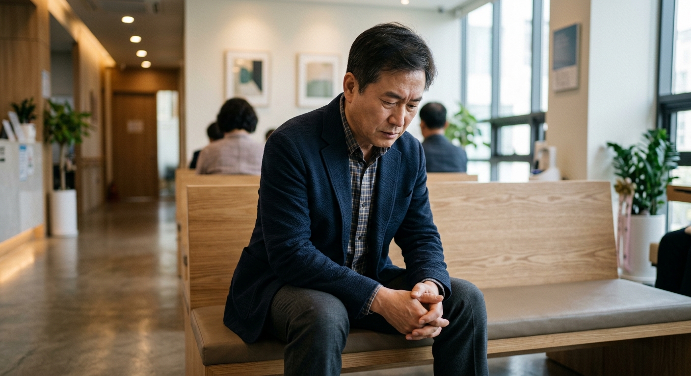 항문 가려움증과 함께 통증 출혈 배변 변화가 있을 때 병원 진료가 필요함을 나타내는 이미지