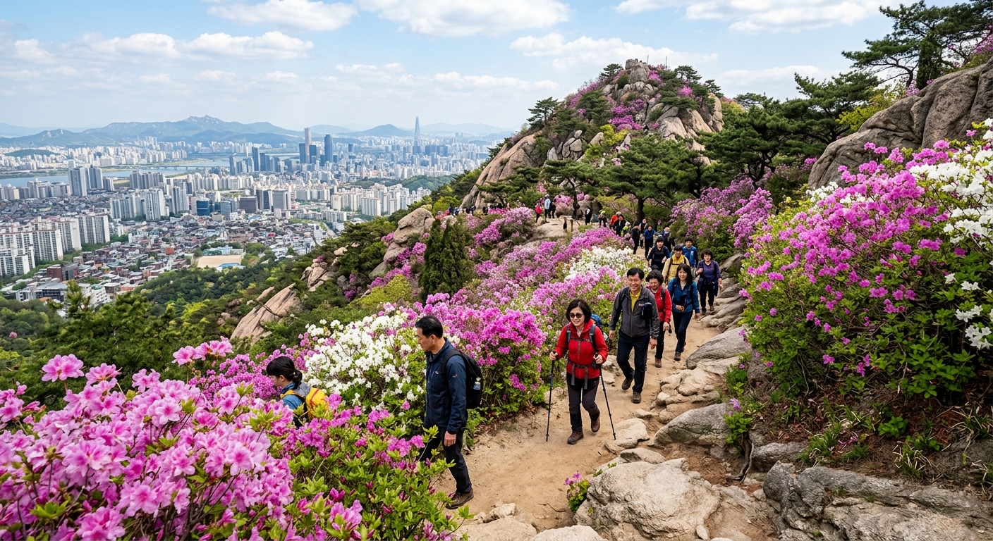 불암산 숲길과 바위 지형이 어우러진 초보자용 산책 및 등산 코스 모습