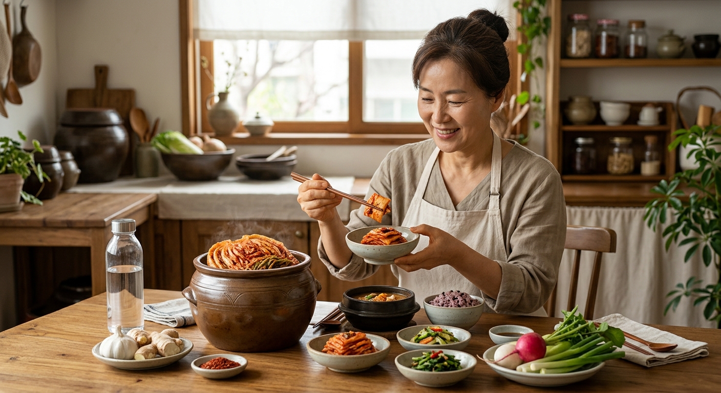 유리 용기와 신선한 식재료를 활용해 미세플라스틱 노출을 줄이는 생활습관 이미지