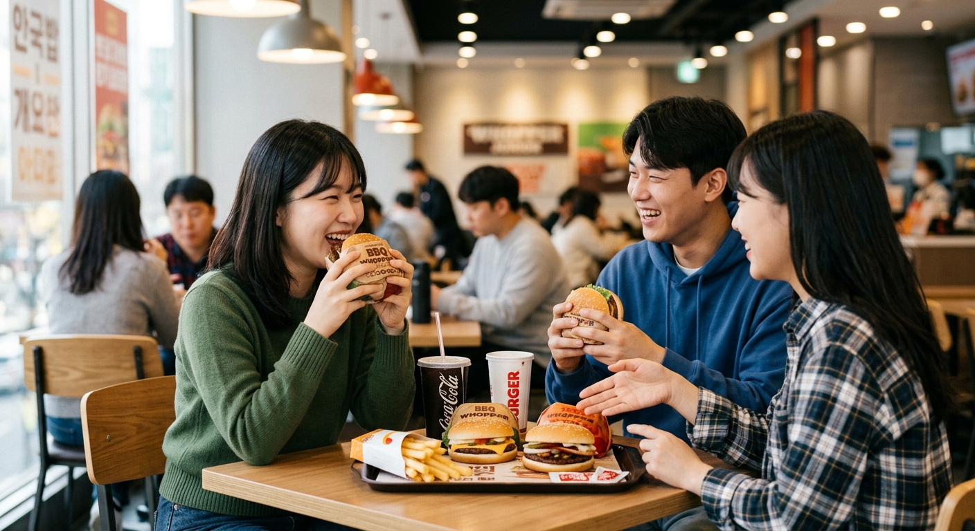 버거킹 와퍼주니어 할인 행사가 소비자 관심을 끄는 이유를 보여주는 이미지