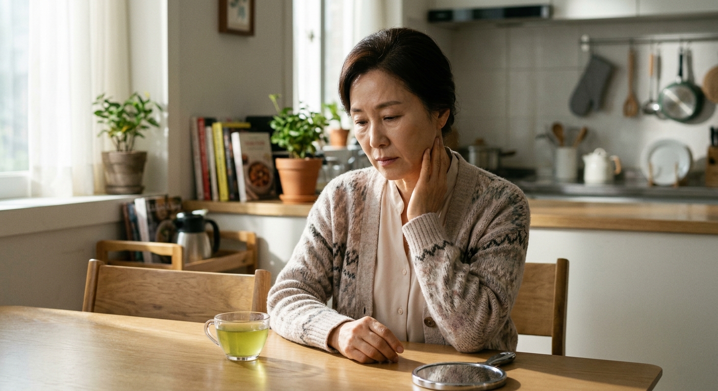 건강 수첩에 체중과 수면 시간을 기록하는 손의 모습