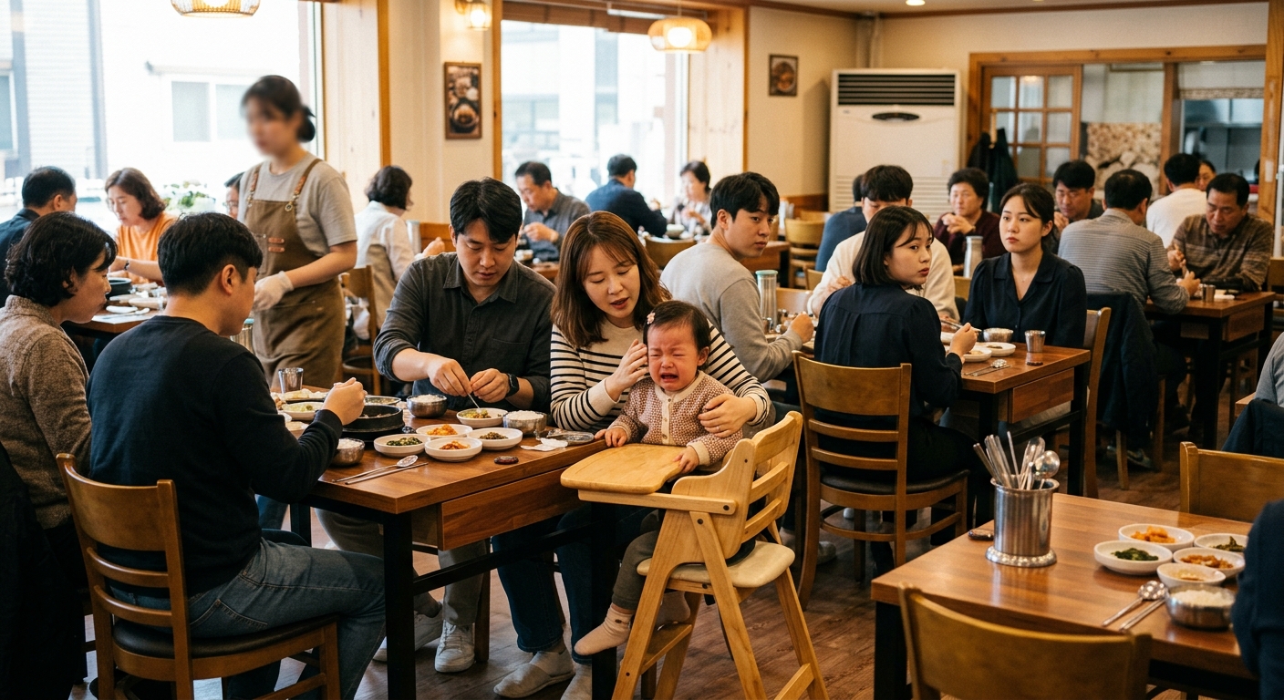 서로 다른 운영 콘셉트를 가진 식당 공간을 비교한 이미지