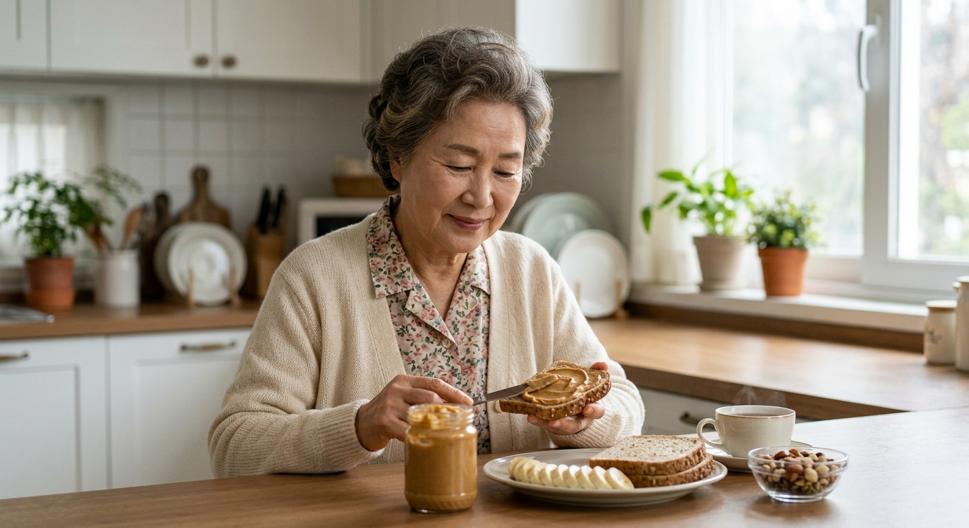 개인의 건강 상태에 따라 식품을 신중히 선택하는 모습