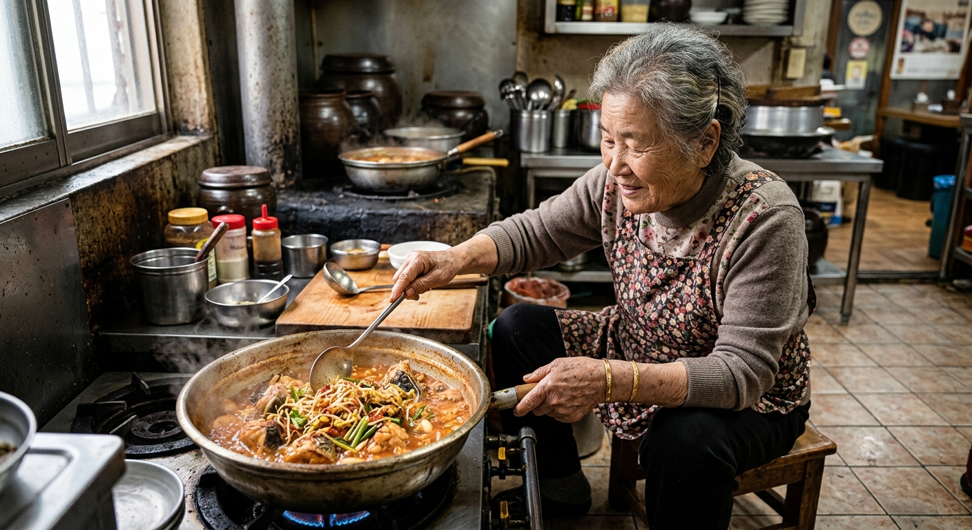 정성스럽게 특수부위 요리를 조리하는 손의 모습