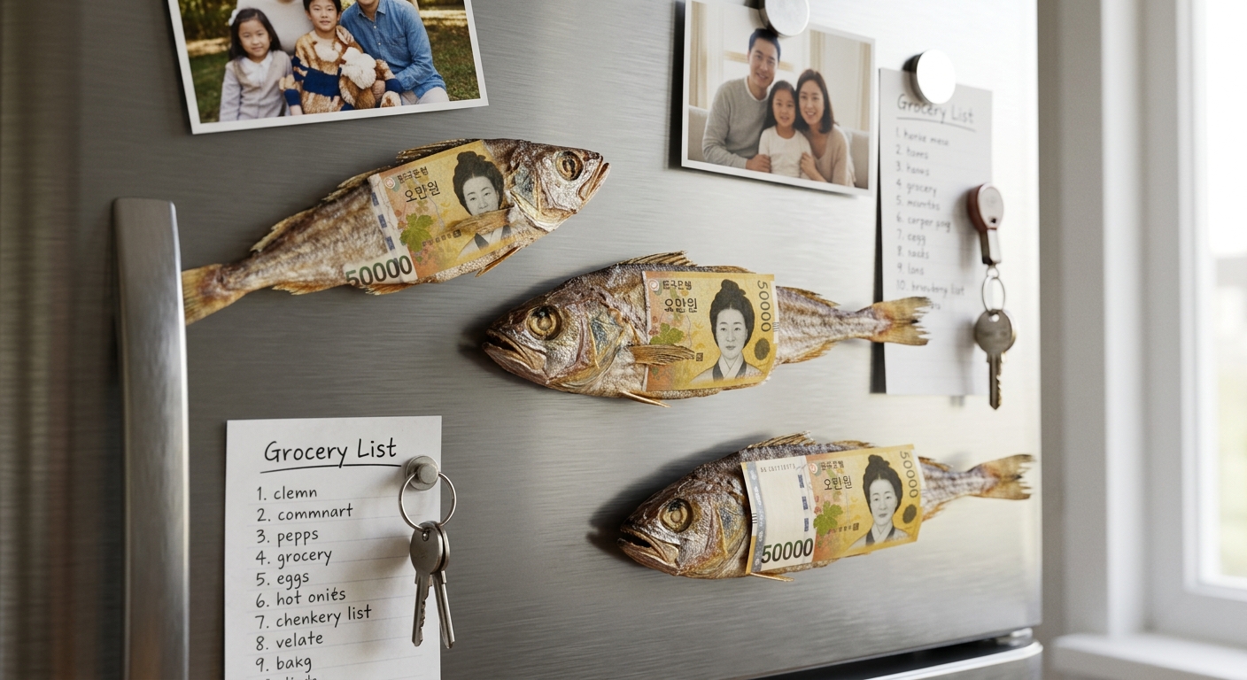 개업과 이사 선물로 어울리는 명태 모양 자석 굿즈 이미지