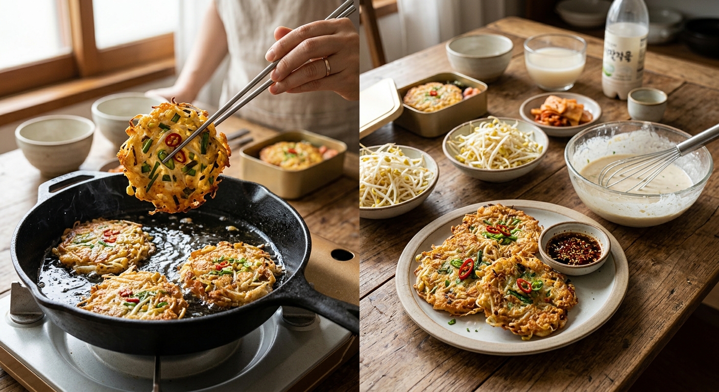 도시락 반찬과 안주용으로 담아낸 한입 크기 콩나물전