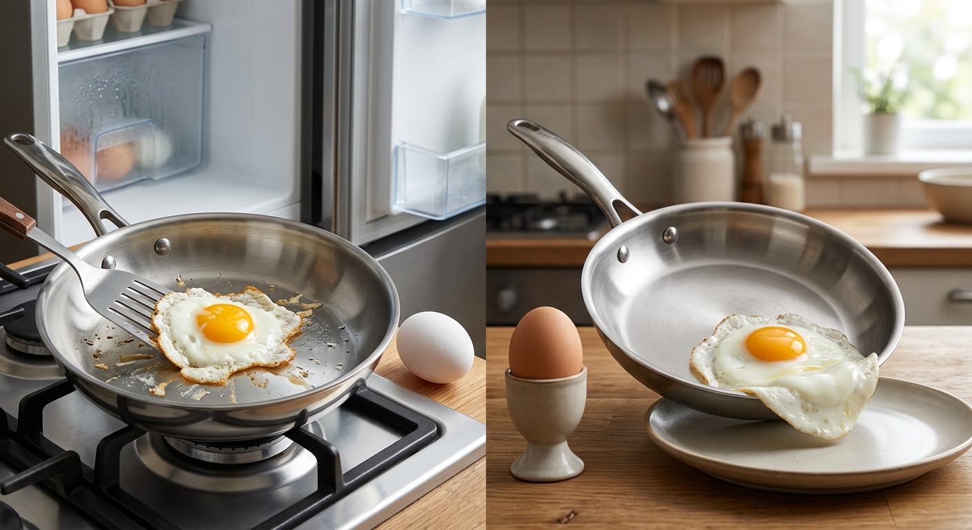 작은 볼에 미리 깨둔 계란을 스텐팬에 넣기 전 준비해둔 모습