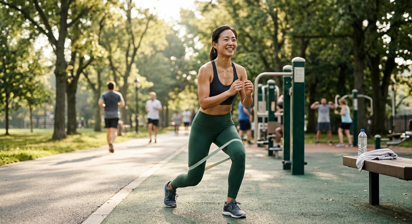 걷기와 근력 운동을 병행하는 건강한 다이어트 루틴 이미지