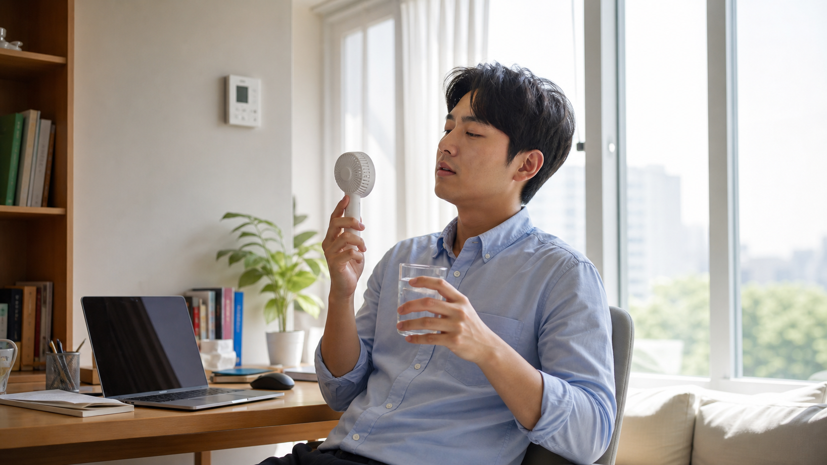 무더위에 지친 모습
