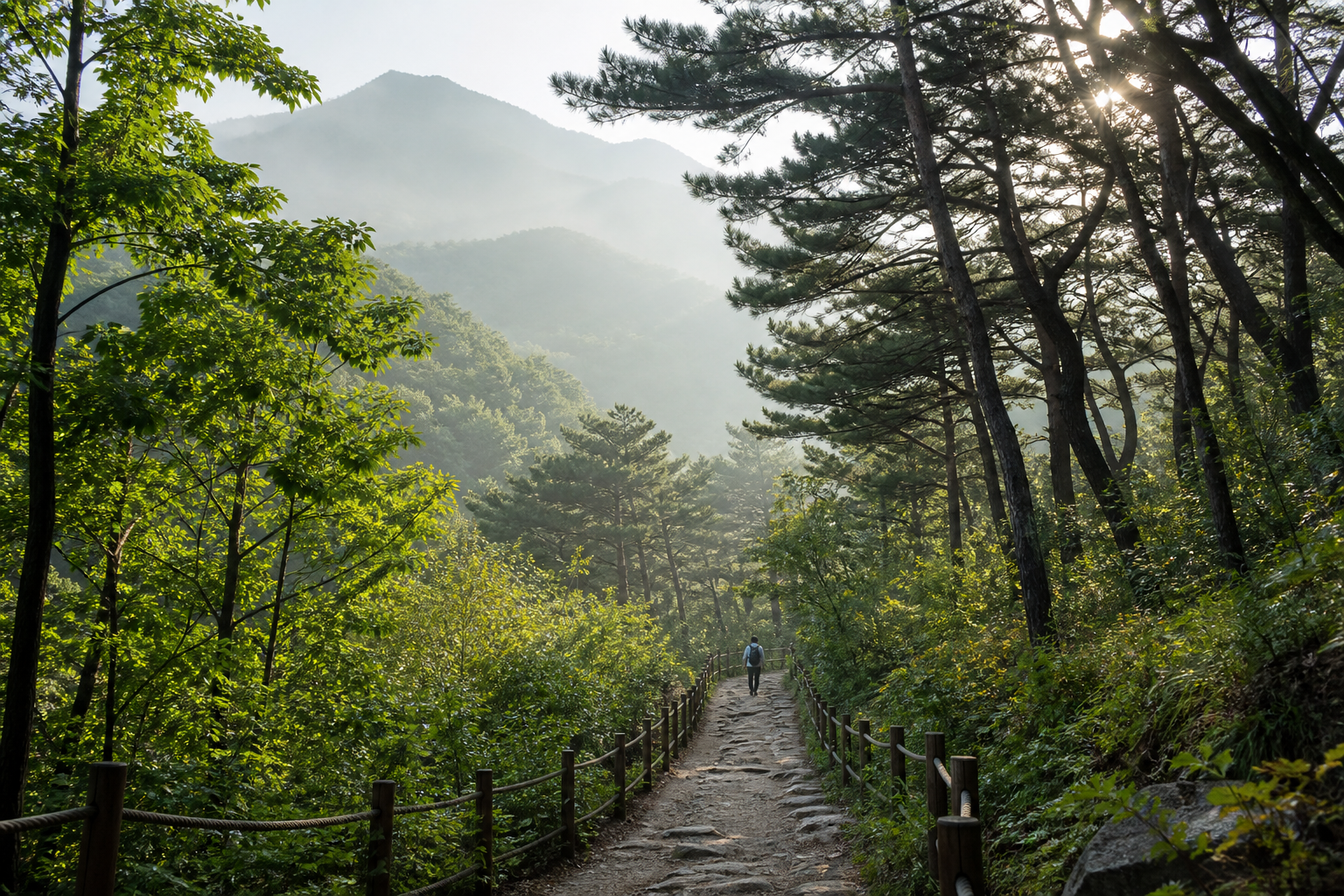 이른 아침 산길