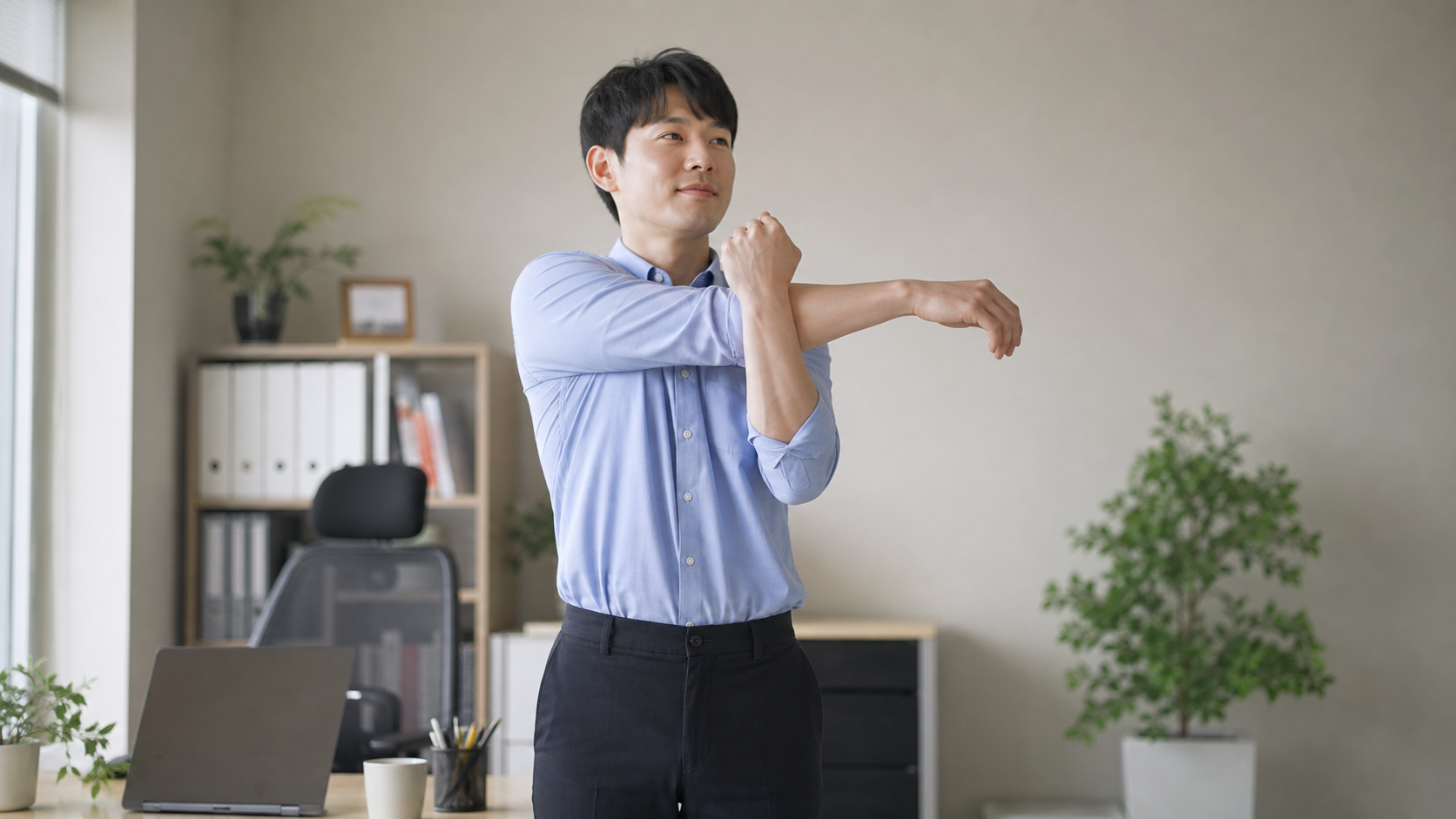 어깨 스트레칭 동작