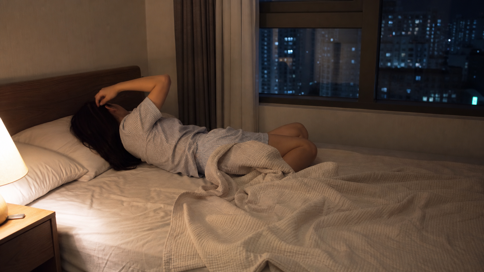 더위에 뒤척이는 모습