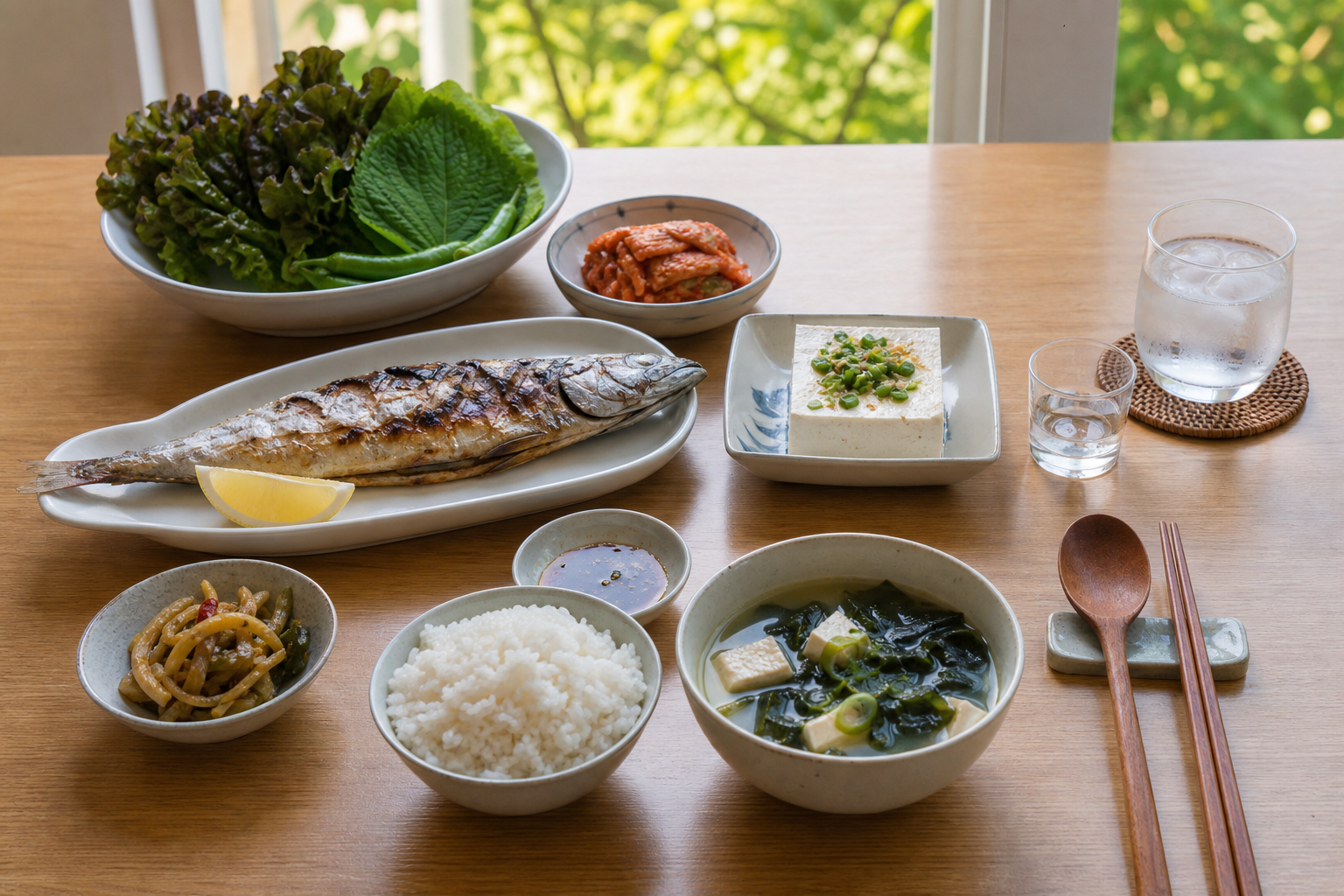 안주와 함께 있는 술자리