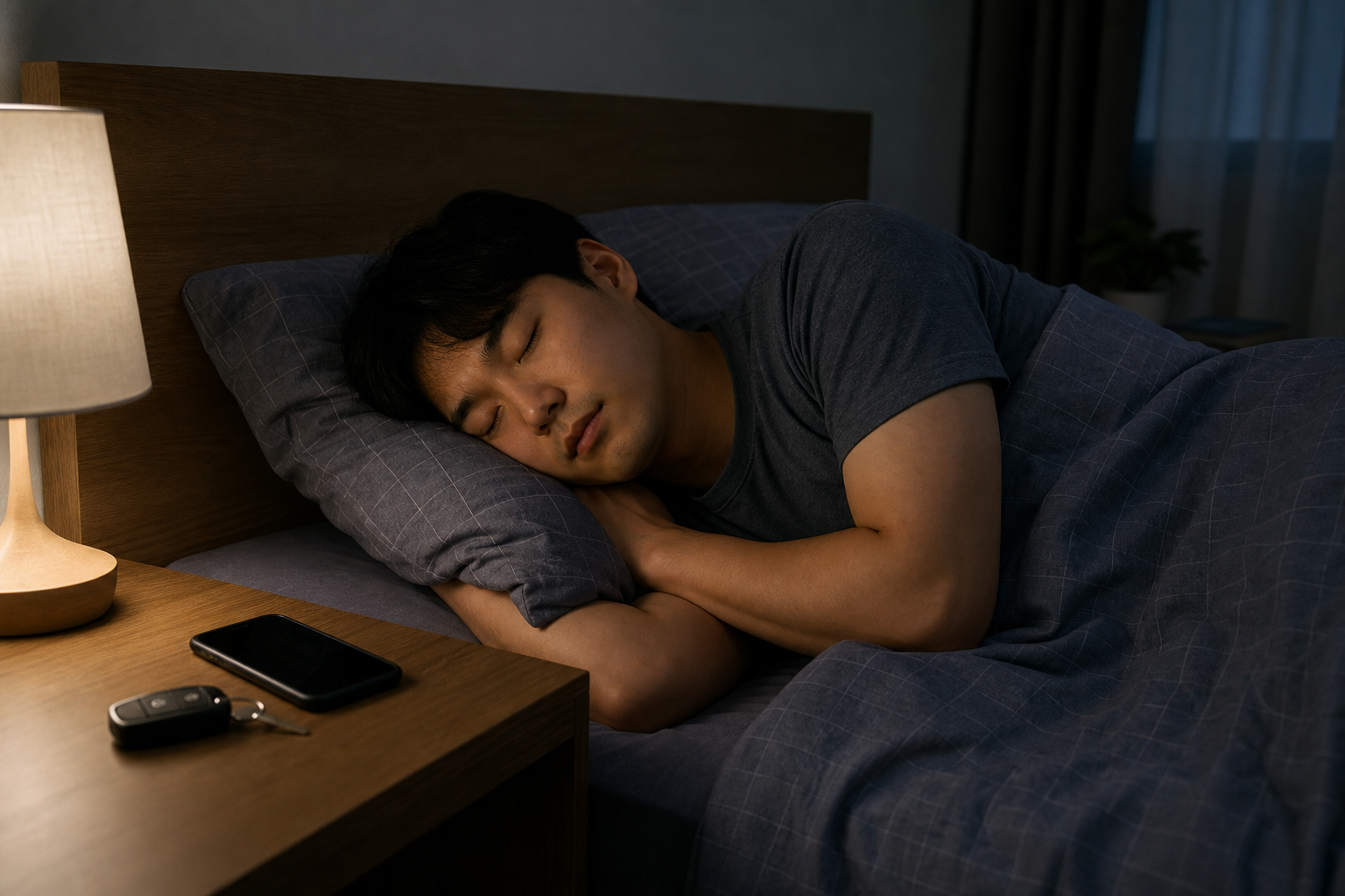 잠자리에 드는 모습