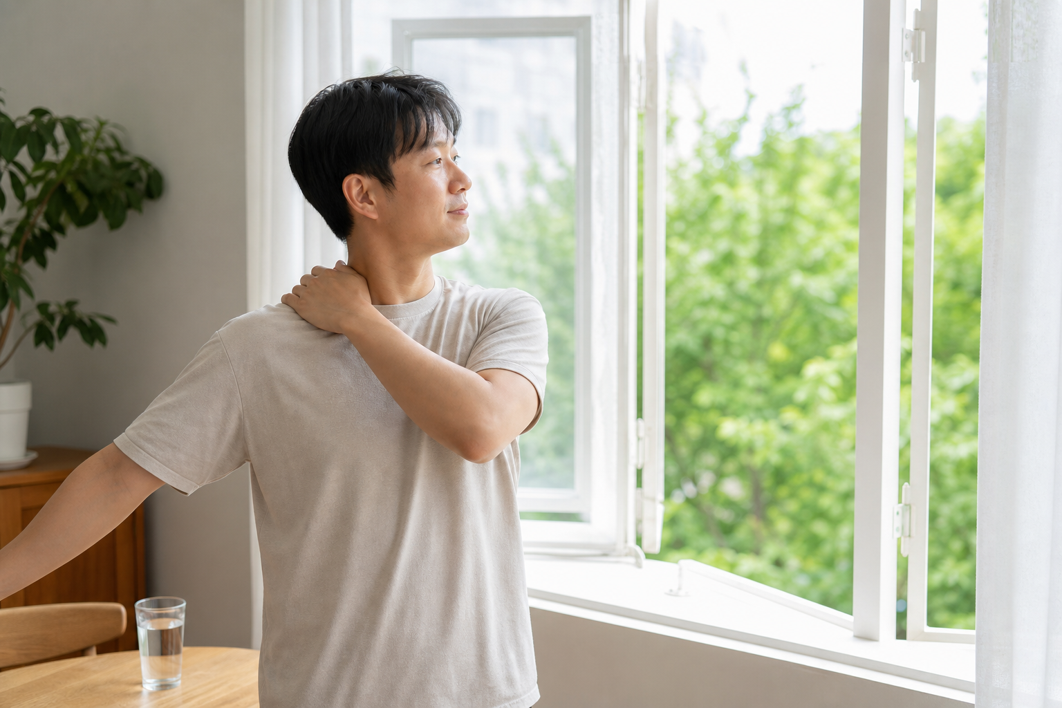 회복 후 컨디션을 살피는 모습
